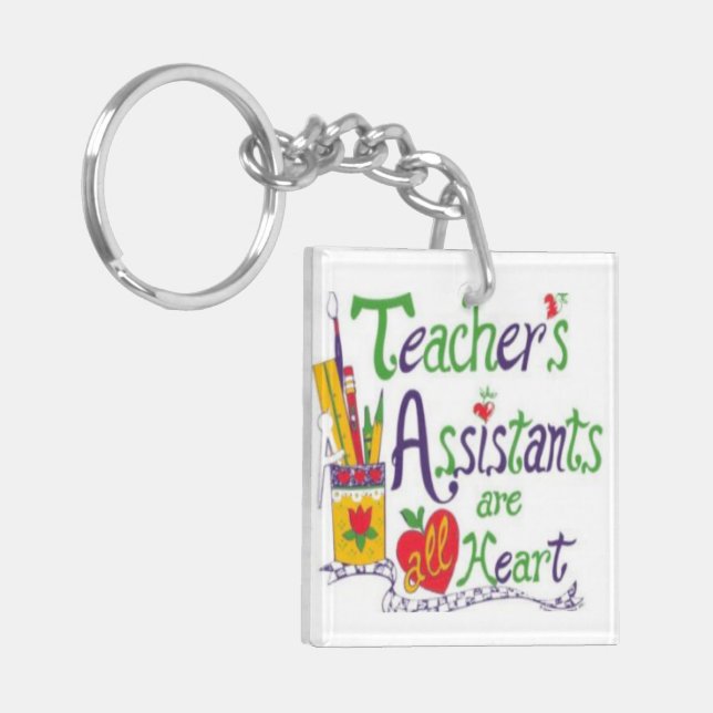 "DOUBLE THE LOVE FOR TEACHER'S ASSISTAN" KEY CHAIN (Front Left)