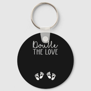 Double The Love Valentines Day Twin Pregnancy Anno Key Ring