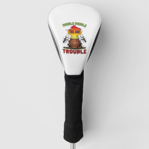 Double Toil Trouble Cauldron Halloween Black Cat P Golf Head Cover