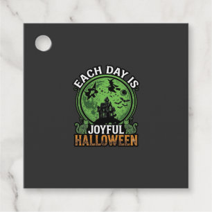 Double Toil Trouble Witch Pumpkin Halloween Cobweb Favour Tags
