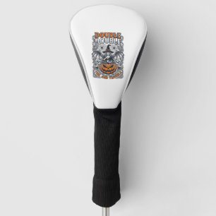 Double Toil Trouble Witch Pumpkin Halloween Cobweb Golf Head Cover
