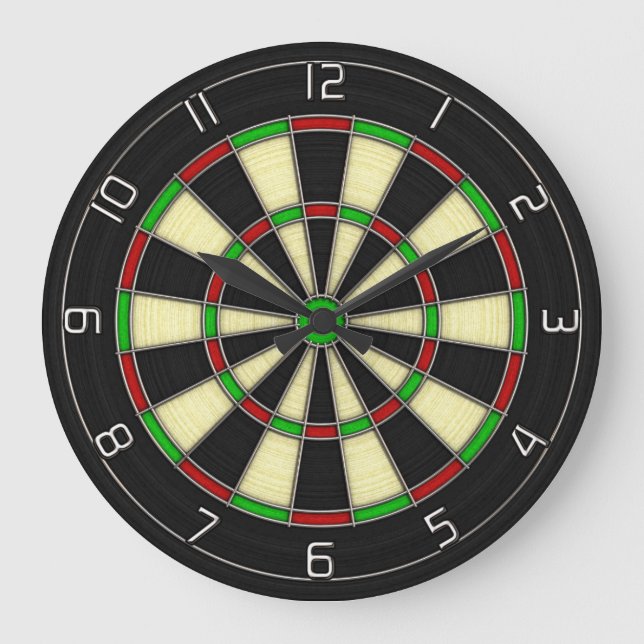 "Double Top" Classic Darts Dartboard Clock (Front)