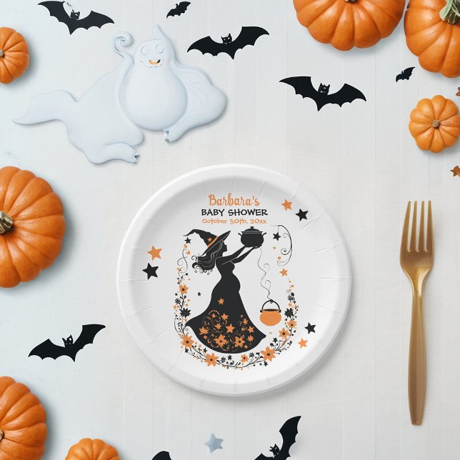 Double Trouble Brew - A Twin Halloween Baby Shower Paper Plate (Creator Uploaded)
