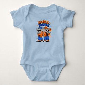 Double Trouble Cool Twin Elephants – A Baby Bodysuit