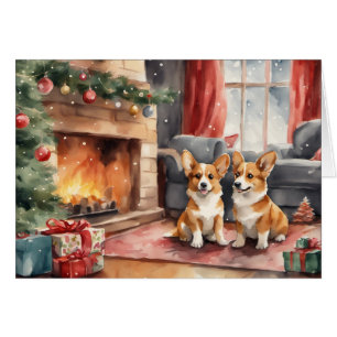 Double Trouble Corgi Dog Christmas
