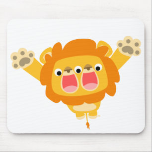 Double Trouble cute cartoon lion T-shirt Mouse Mat