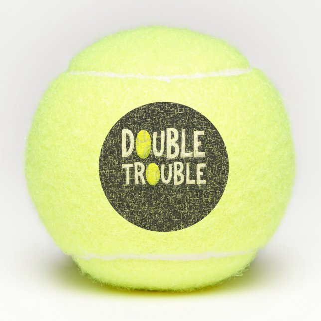 Double Trouble Funny Tennis Balls (Front)