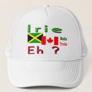 Double trouble jamaican-canadian trucker hats