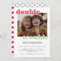 Double Trouble Joint Kids Photo Birthday Party