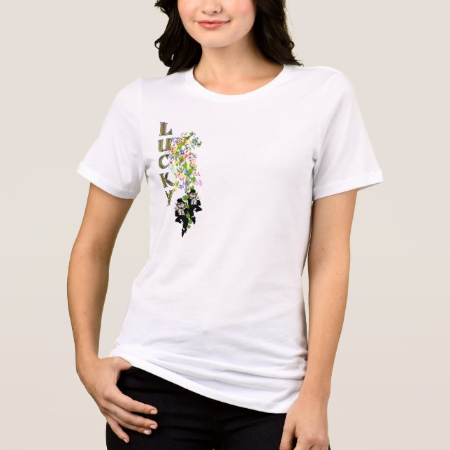 Double Trouble Lucky Irish Twins Tri-Blend Shirt (Front)
