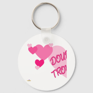 Double Trouble Pink Hearts Part 1 Key Ring