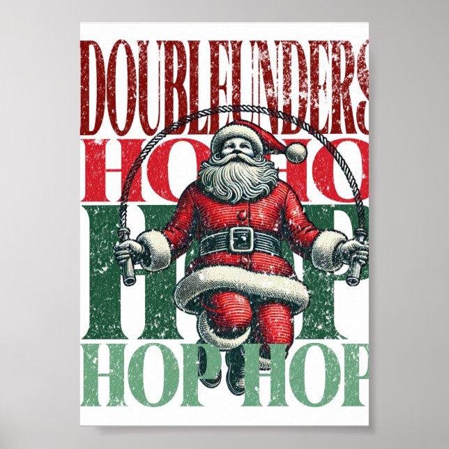 DOUBLE-UNDERS Fun Christmas Version Fitness Terms Poster (Front)
