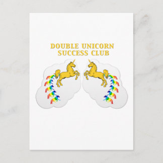 Double Unicorn Success Club Postcard