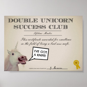 Double Unicorn Success Club Poster