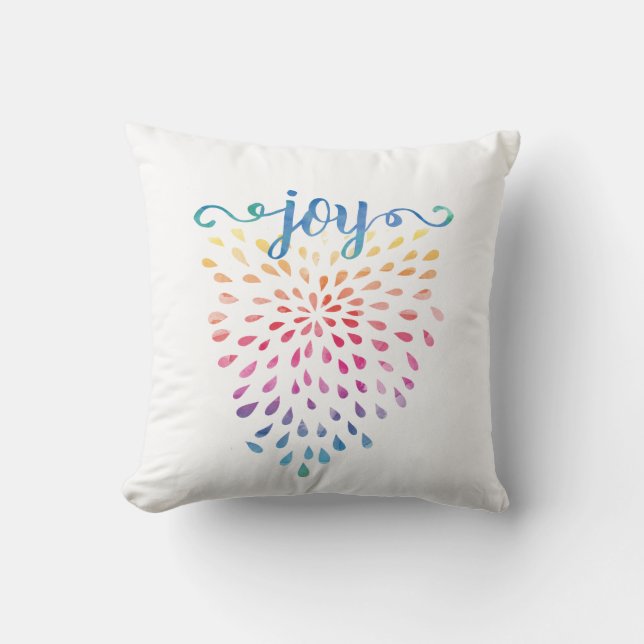 Double watercolor JOY Cushion (Front)