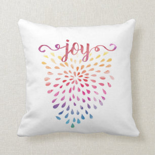 Double watercolor JOY Cushion
