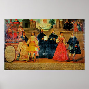 Double wedding between two Inca women Poster