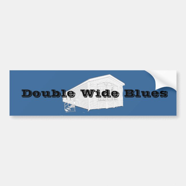 Double Wide Blues Bumper Sticker (Front)