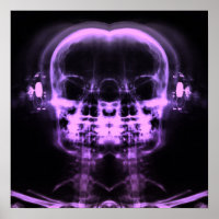 Double X-Ray Skulls with Headphones - Purple