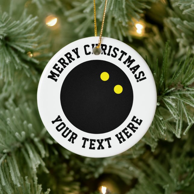 Double yellow dot squash ball Christmas ornament (Tree)