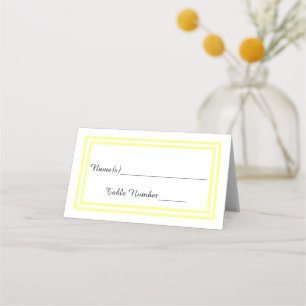 Double Yellow Trim - Escort Card