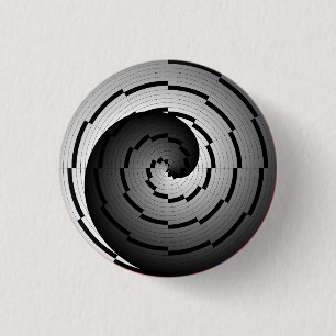 Double Yin Yang Spiral by Kenneth Yoncich 3 Cm Round Badge