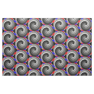 Double yin Yang Spiral by Kenneth Yoncich Fabric