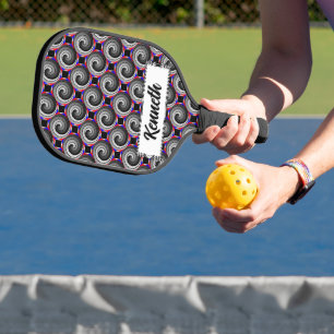 Double Yin Yang Spiral by Kenneth Yoncich Pickleball Paddle