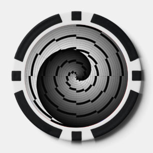 Double Yin Yang Spiral by Kenneth Yoncich Poker Chips