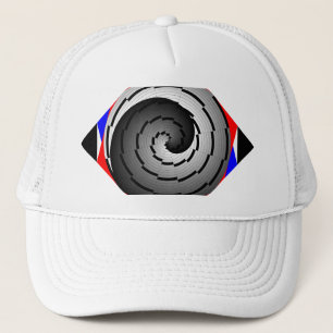 Double Yin Yang Spiral by Kenneth Yoncich Trucker Hat