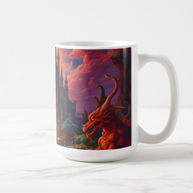 Double Your Dragon Fantasy Final Coffee Mug (Right)