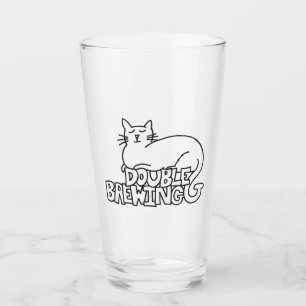 DoubleG Brewing Outline Cat Pint Glass