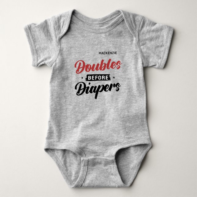 Doubles Before Diapers Baby Bodysuit (Front)