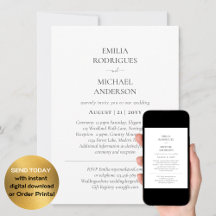 Doubles Sided BILINGUAL Text Only Wedding Boda    