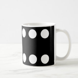 Doubles Six Black Domino Mug
