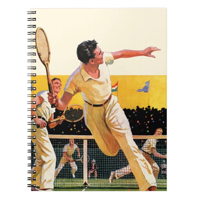 Doubles Tennis Match Notebook (Front)