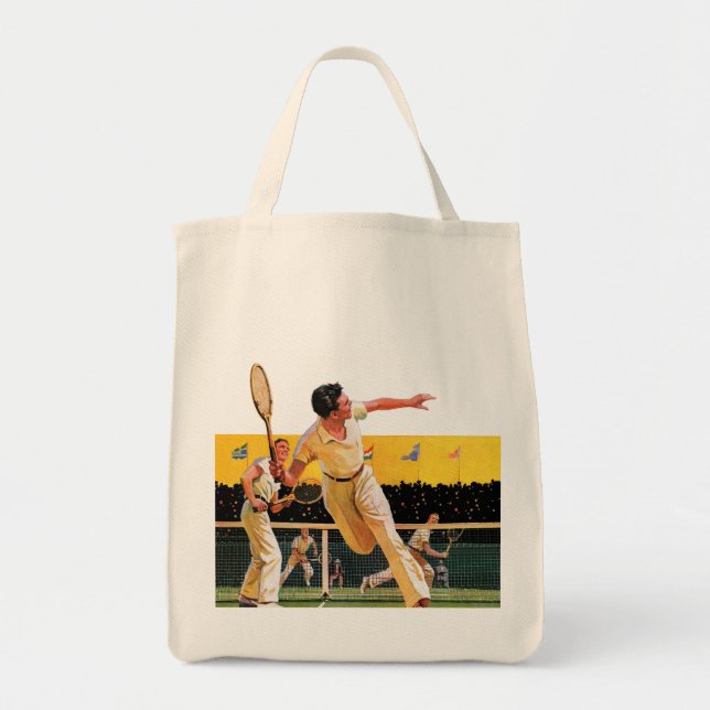 Doubles Tennis Match Tote Bag (Front)