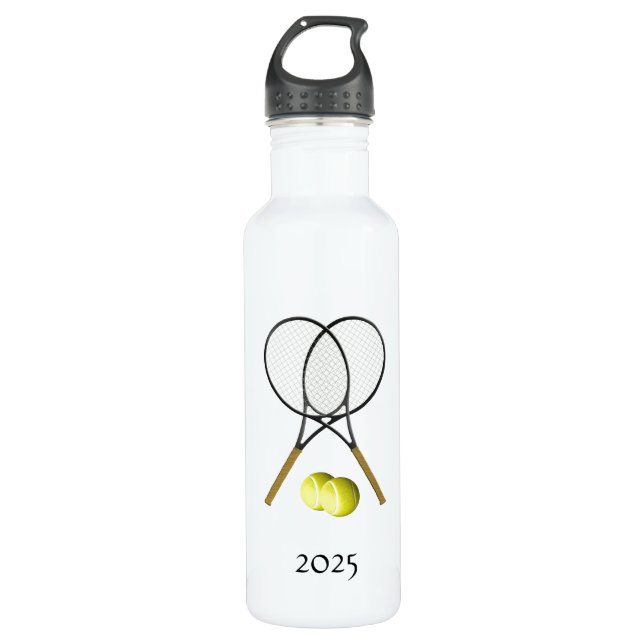 Doubles Tennis Sport Theme 710 Ml Water Bottle (Front)