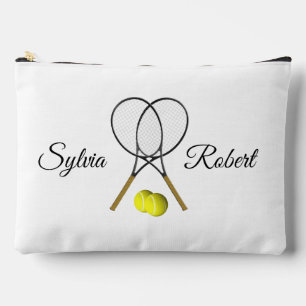 Doubles Tennis Sport Theme Accessory Pouch