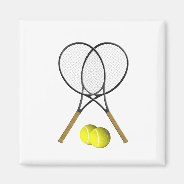 Doubles Tennis Sport Theme Magnet (Front)