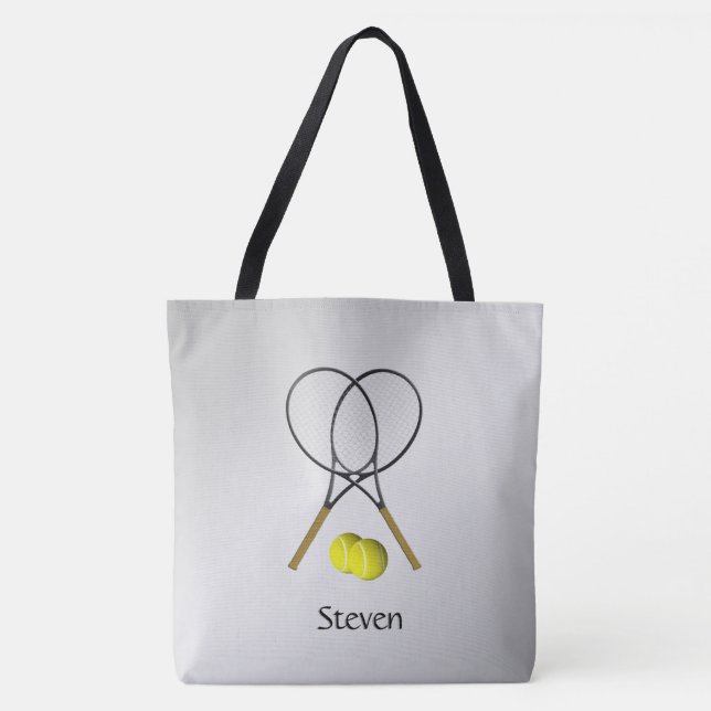 Doubles Tennis Sport Theme Personal   Tote Bag (Front)