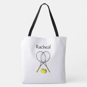 Doubles Tennis Sport Theme Personalised Tote Bag
