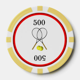 Doubles Tennis Sport Theme Poker Chips