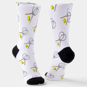 Doubles Tennis Sport Theme Socks