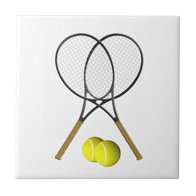 Doubles Tennis Sport Theme Tile (Front)