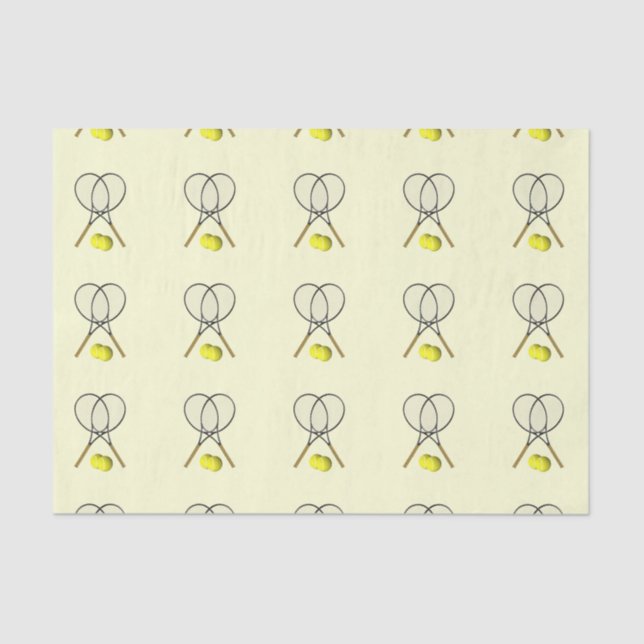 Doubles Tennis Sport Theme Tissue Paper (Front)