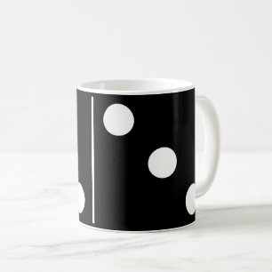 Doubles Three Black Domino Mug