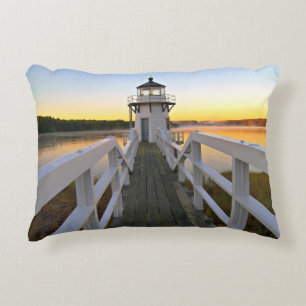 Doubling Point Lighthouse, Arrowsic Island, Maine Decorative Cushion