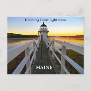 Doubling Point Lighthouse, Maine Postcard