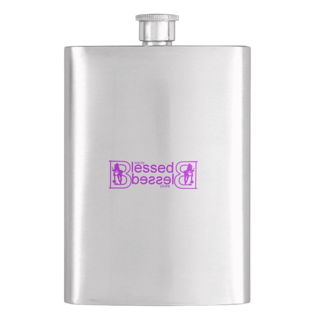 Doubly Blessed  Hip Flask (Front)